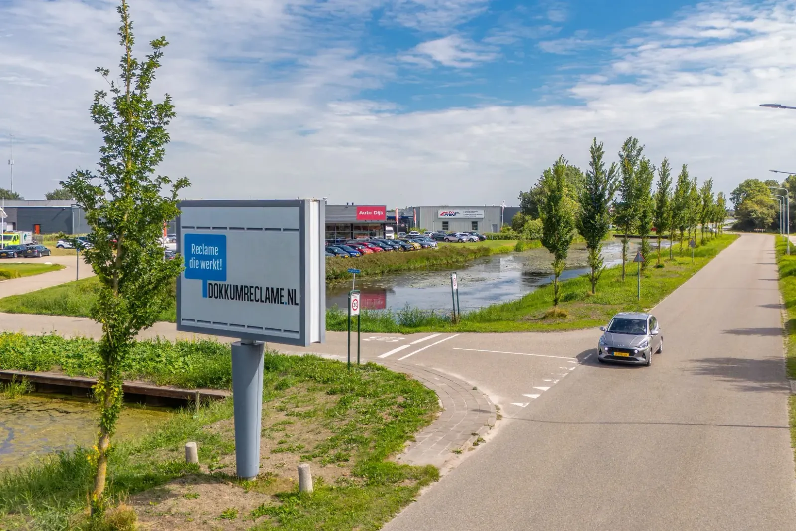 Achterzijde van het LED-scherm Hogedijken bij de Strobosserweg
