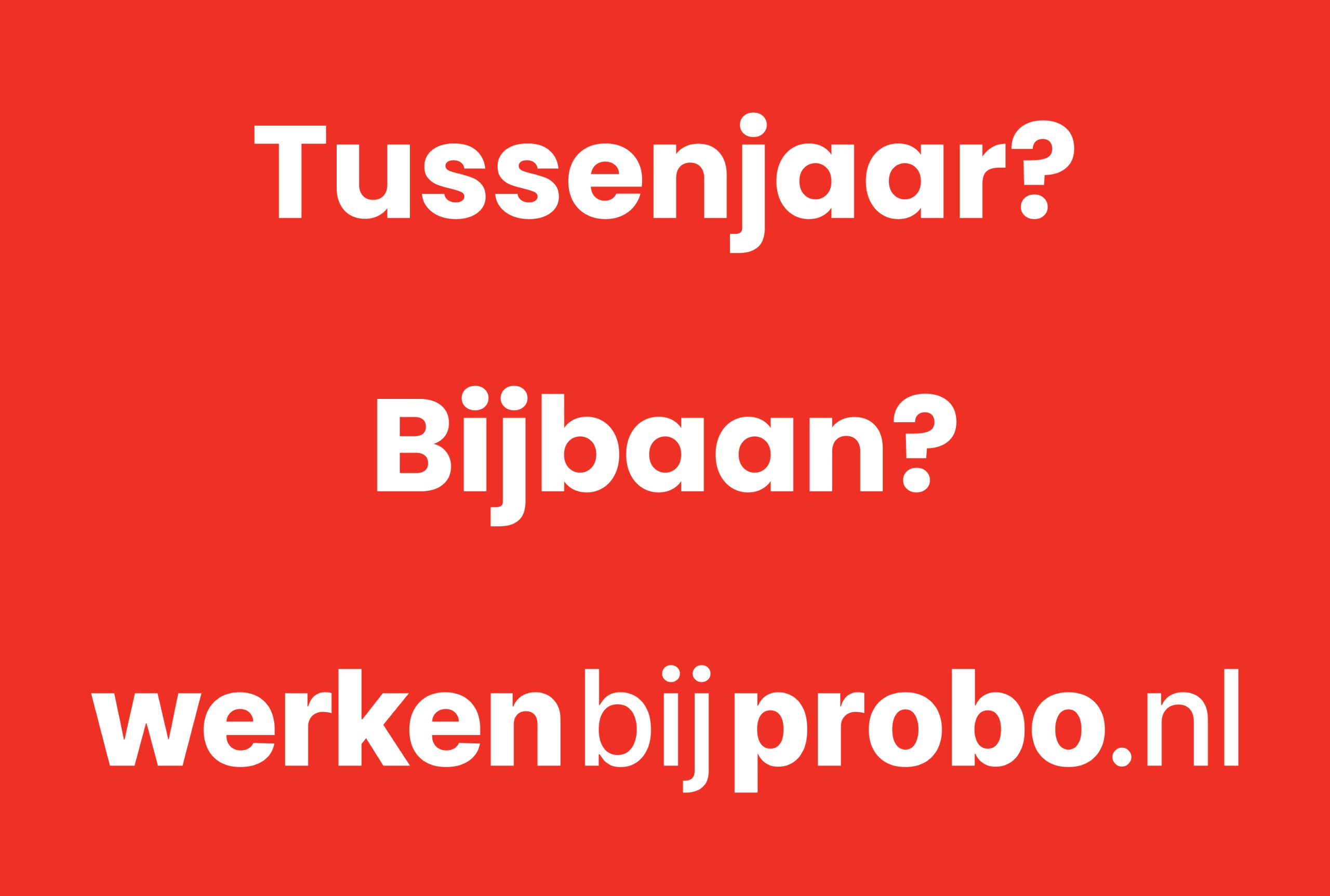 Advertentie van Tussenjaar op het LED-scherm in Dokkum