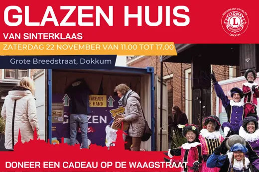 Advertentie van Glazen Huis - Lions Dokkum op het LED-scherm in Dokkum