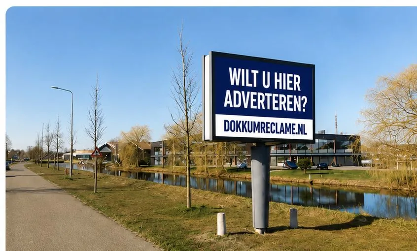 LED-scherm Locatie Hogedijken (Strobosserweg) Dokkum, richting binnenstad